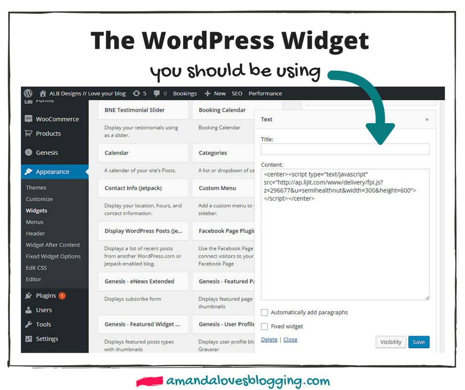 The One WordPress Widget You Should Be Using // ALB Designs