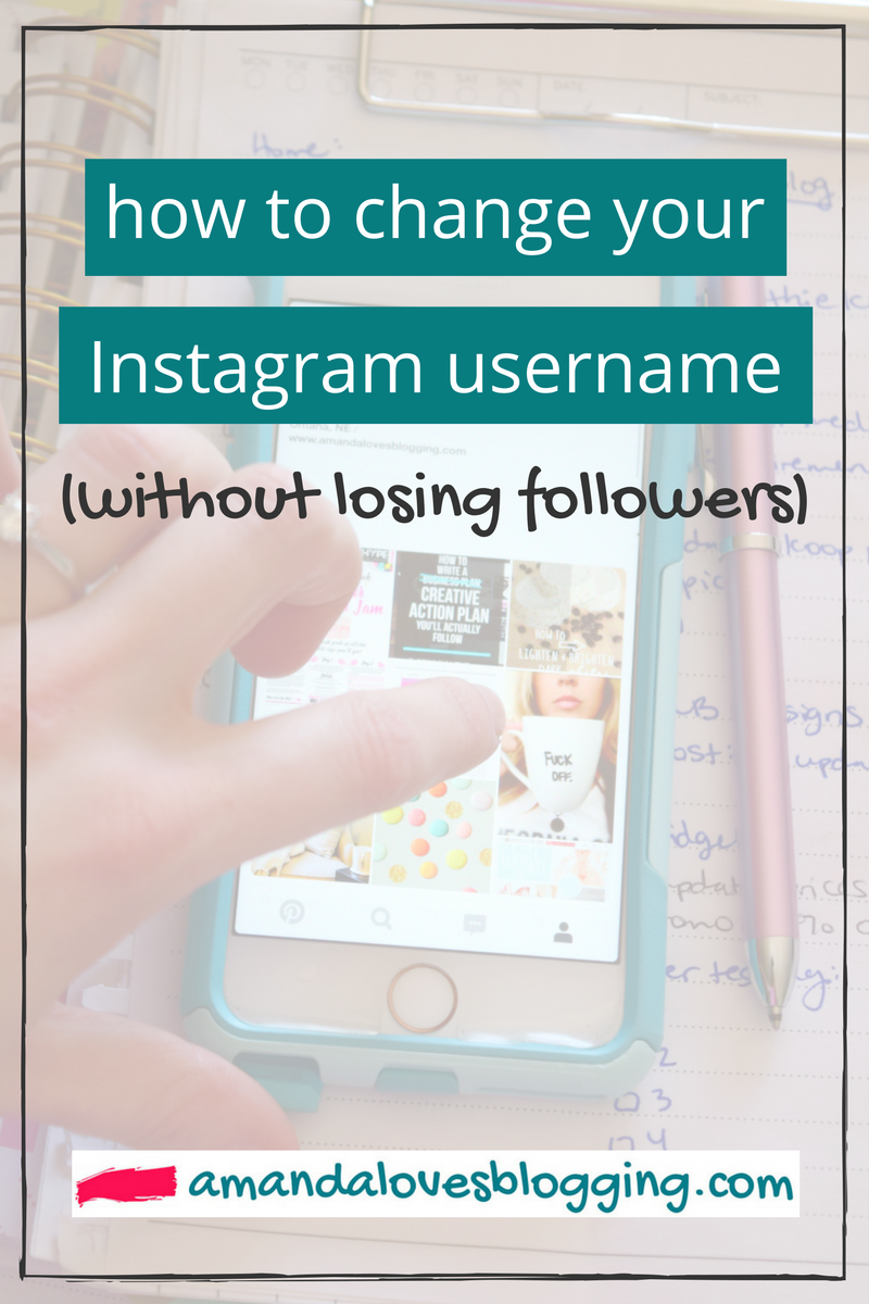 how to change your instagram username without losing folllowers via amandalovesblogging.com